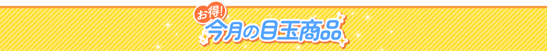 今月の目玉商品