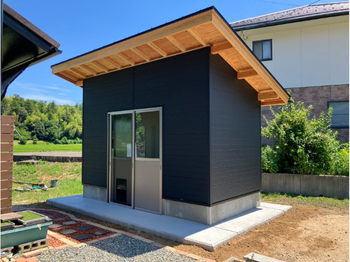 「愛犬の為の快適スペースと収納を両立させた離れを」新築事例倉吉市I様邸